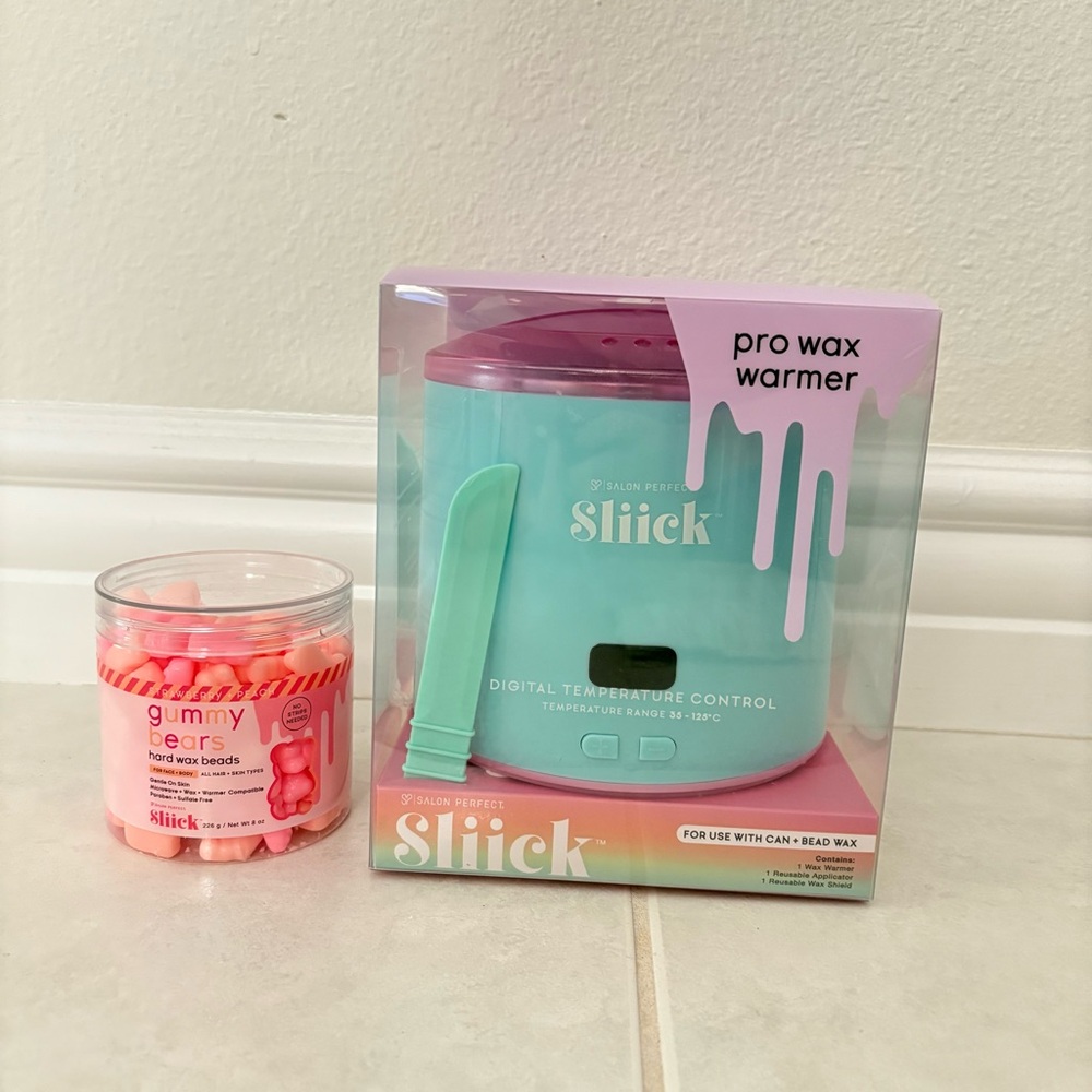 NEW Sliick Pro Wax Warmer + Gummy Bears Hard Wax Beads Bundle NIB